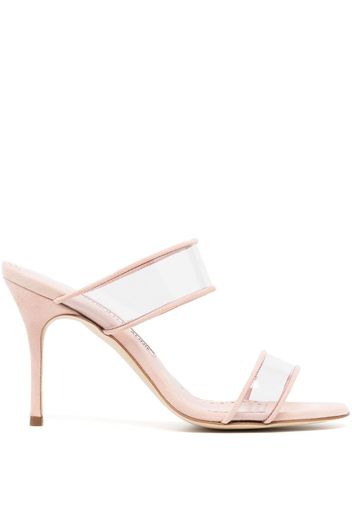 Manolo Blahnik strap-detail 100mm sandals - Bianco