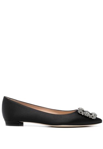 Manolo Blahnik Hangisi flat ballerina shoes - Nero