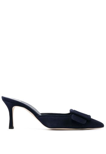 Manolo Blahnik Maysale 80mm suede mules - Blu