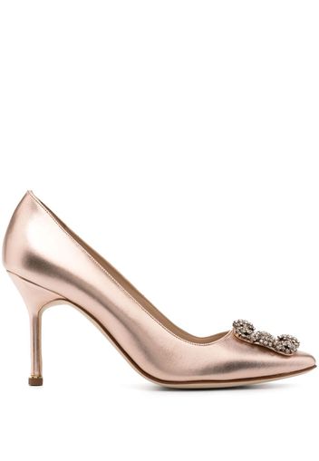 Manolo Blahnik Pumps Clava con cristalli 90mm - Oro