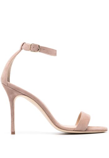 Manolo Blahnik Chaos 110mm open-toe sandals - Toni neutri