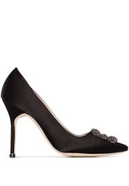 Manolo Blahnik Hangisi 105mm satin pumps - Nero