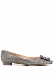 Manolo Blahnik Hangisi ballerina shoes - Argento