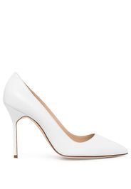 Manolo Blahnik Pumps Romy a punta 70mm - Bianco