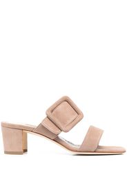 Manolo Blahnik large-buckle sandals - Toni neutri