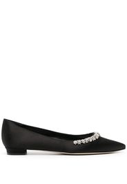 Manolo Blahnik Olarana satin ballerina shoes - Nero