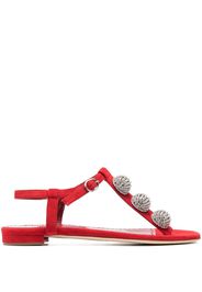 Manolo Blahnik crystal-embellished flat sandals - Rosso