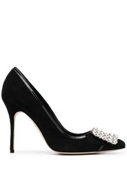 Manolo Blahnik Tuberian 105mm crystal-buckle pumps - Nero