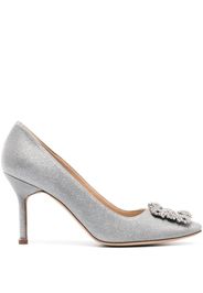 Manolo Blahnik Pumps con decorazione - Grigio