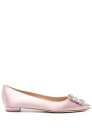 Manolo Blahnik Hangisi satin ballerinas - Rosa