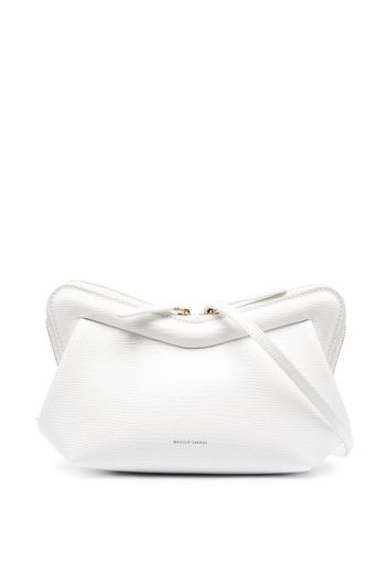 Mansur Gavriel logo-print leather shoulder-bag - Bianco