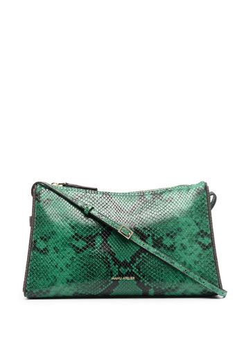 Manu Atelier snake skin-effect shoulder bag - Verde