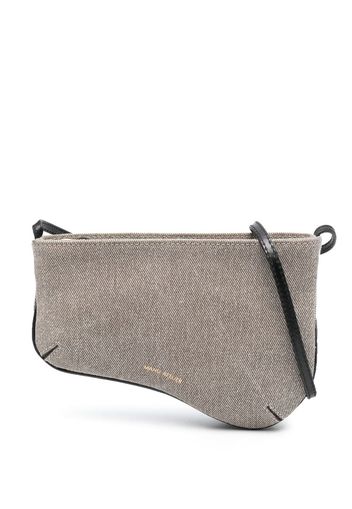 Manu Atelier Curve leather shoulder bag - Grigio