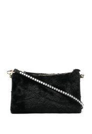 Manu Atelier faux-fur zipped bag - Nero