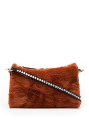 Manu Atelier zipped faux-fur tote - Arancione