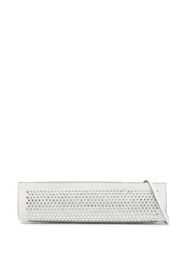 Manu Atelier crystal-embellished suede clutch - Toni neutri