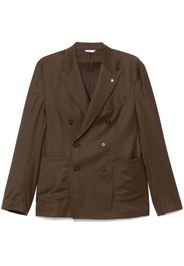Manuel Ritz Blazer con spilla - Marrone