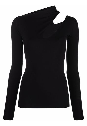 MANURI Bambina cut-out detail blouse - Nero