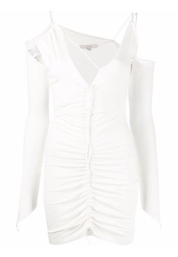 MANURI Calis 2.2 ruched fitted mini dress - Bianco