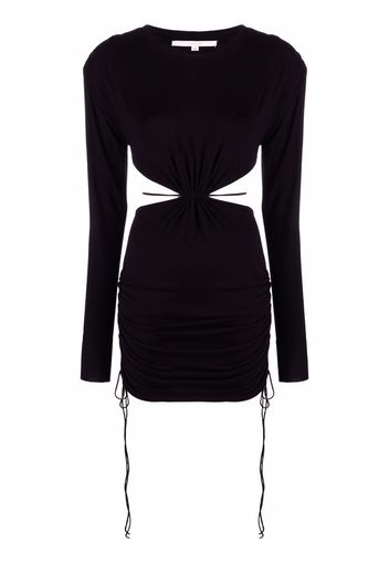 MANURI Patricia ruched-detail mini dress - Nero