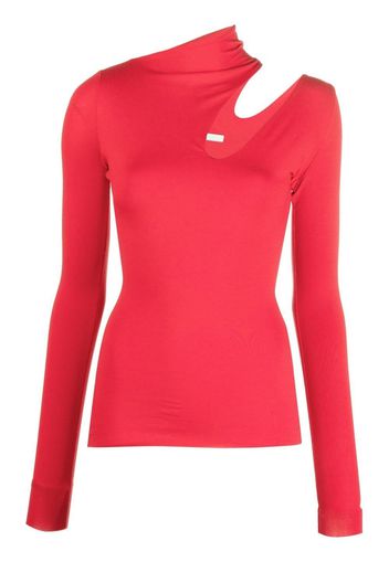 MANURI Bambina cut-out detail blouse - Rosso