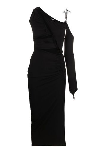 MANURI Giuly 2.3 detachable-sleeve midi dress - Nero