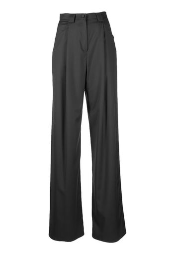 MANURI pleat-detail two-pocket palazzo pants - Nero