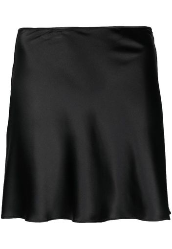 MANURI silk A-line skirt - Nero