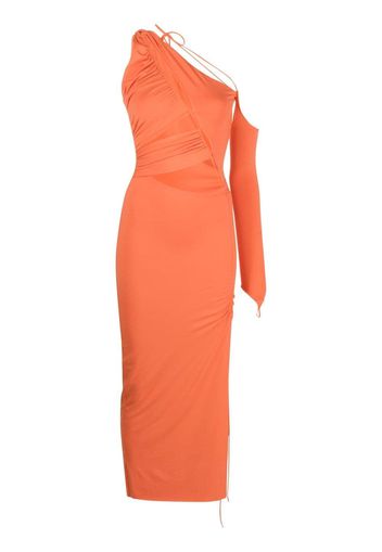 MANURI asymmetric midi dress - Arancione