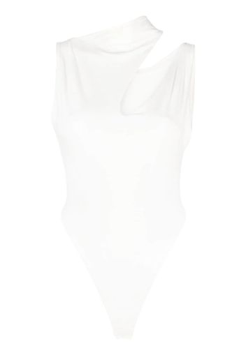 MANURI slash-detail bodysuit - Bianco