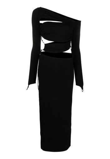 MANURI cut-out detail midi dress - Nero