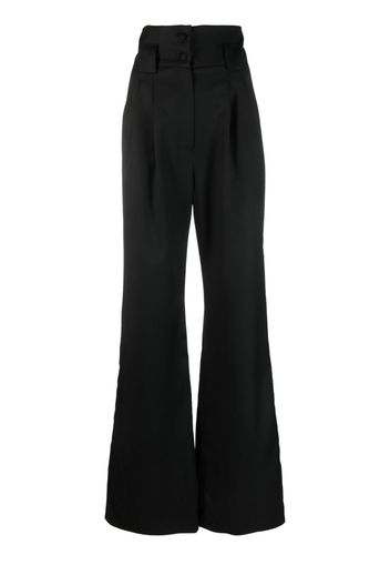 MANURI high-waist wide-leg trousers - Nero