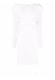 MANURI Patricia ruched-detail mini dress - Bianco