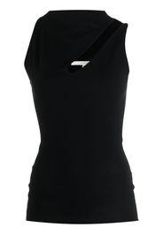 MANURI Bambina asymmetrical-neckline top - Nero