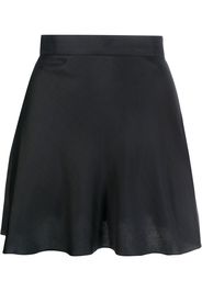 MANURI flared silk mini skirt - Nero