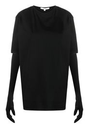 MANURI T-shirt con maniche a guanto - Nero