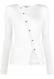 MANURI Cardigan Nina asimmetrico - Bianco