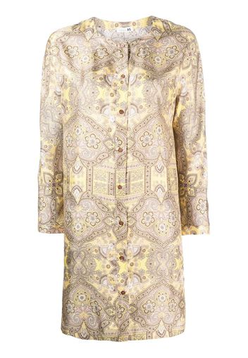 Manzoni 24 printed long silk shirt - Giallo