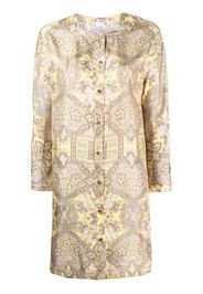 Manzoni 24 printed long silk shirt - Giallo