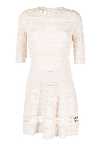 MARANT ÉTOILE knitted cotton mini dress - Toni neutri