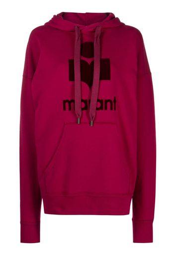 MARANT ÉTOILE Mansel logo-print hoodie - Rosso