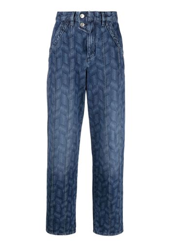 MARANT ÉTOILE Sulanoa-print straight-leg jeans - Blu