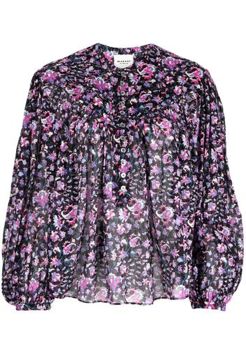 MARANT ÉTOILE Maria paisley-print cotton top - Blu