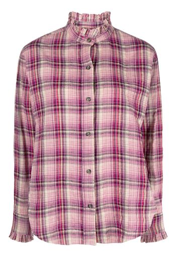 MARANT ÉTOILE Saoli check-print shirt - Rosa