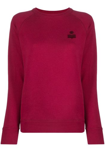 MARANT ÉTOILE Milla flocked logo sweatshirt - Rosa