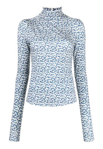 MARANT ÉTOILE graphic-print long-sleeve top - Blu