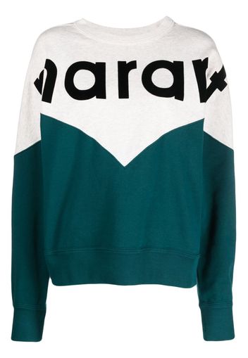 MARANT ÉTOILE logo-print cotton-blend sweatshirt - Verde