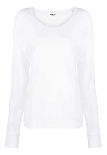 MARANT ÉTOILE drop-shoulder round-neck T-shirt - Bianco