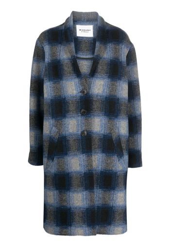 MARANT ÉTOILE Fontizi check-pattern midi coat - Blu