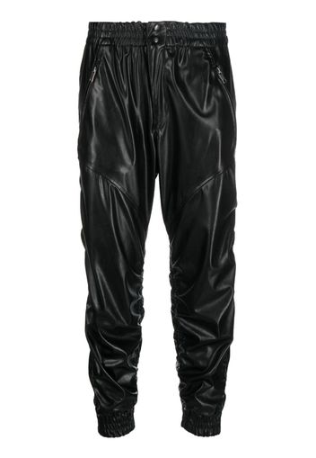 MARANT ÉTOILE ruched cropped trousers - Nero